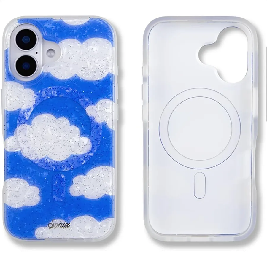 

Чехол Sonix для iPhone 17, совместимый с MagSafe, 10 футов, протестированный, с блестками, Coulds Day Dream