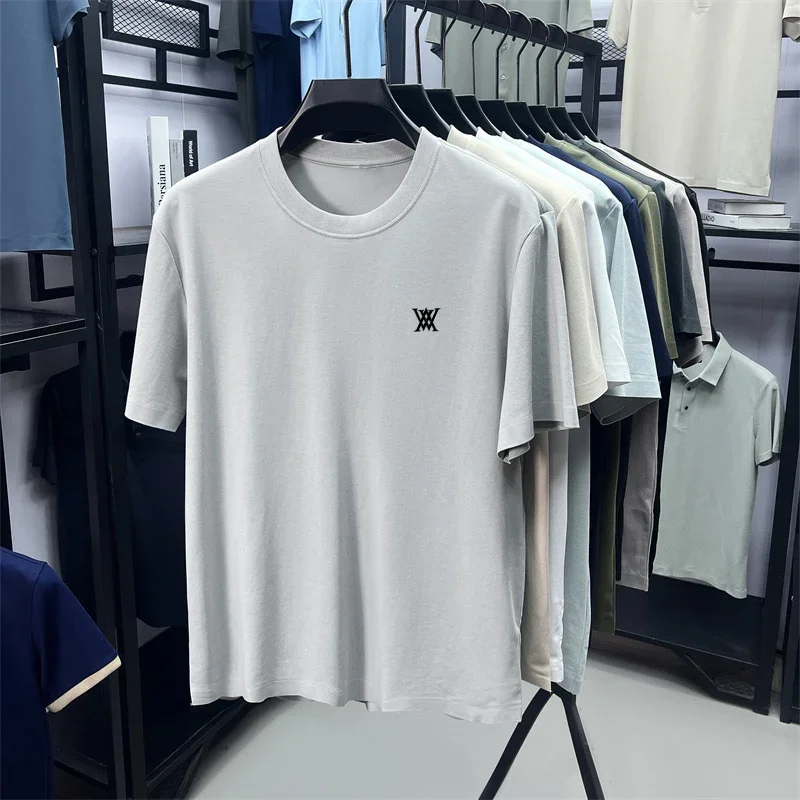Hochwertiges Marken-T-Shirt für Herren mit Kurzarm, Bedrucktem Design, Rundhalsausschnitt, 2026 Sommer Neuheit, Baumwollmischung, Lässiges Einfarbiges T-Shirt – Detail 23