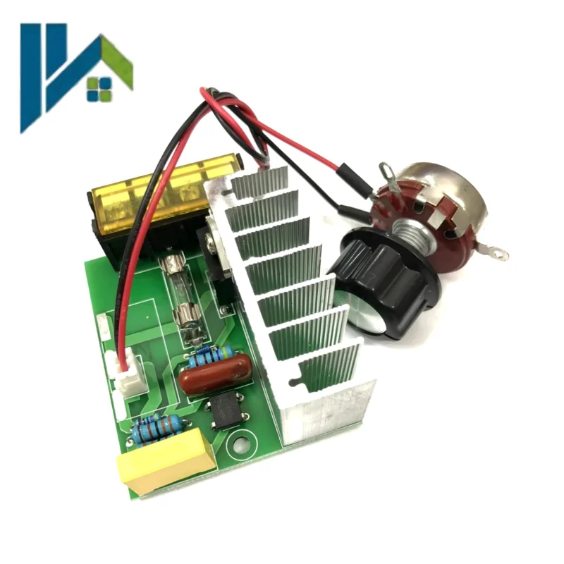 AC220V 4000W High Power SCR Electronic Voltage Regulator Dimming Speed Temperature Controller, No Housing, External Potentiomete