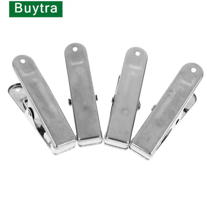 4Pcs/Set file folder Clothes Clips Stainless Steel Clothespin Hanging Pins Clamps Home Pegs Laundry Underwear Pegs