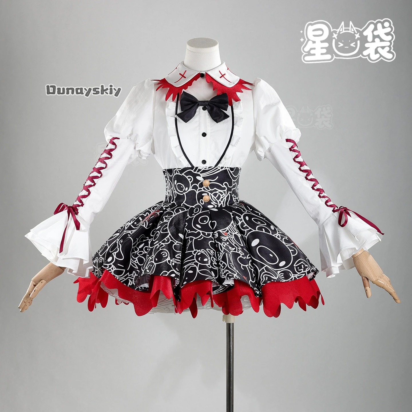 ​​​​Ame Bearbrick Cosplay Costume Wig Uniform Full Set Character Outfit Women Halloween Role Play Carnival Party Game Needy - view 4