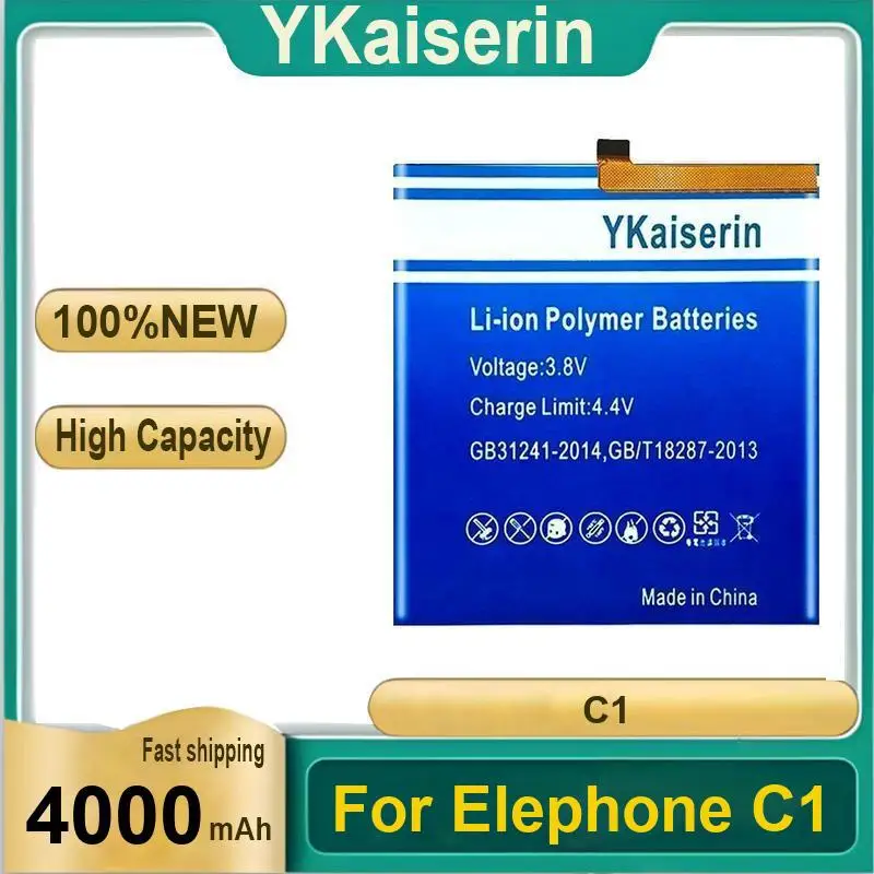 

Portable For Elephone C1 4000Mah Mobile Phone Battery Long Lasting