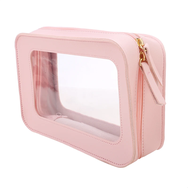 Borsa cosmetica Beauty Case Make Up Organizer Storage Bath Toiletry Wash Bag PVC trasparente donna borse per il trucco trasparenti impermeabili