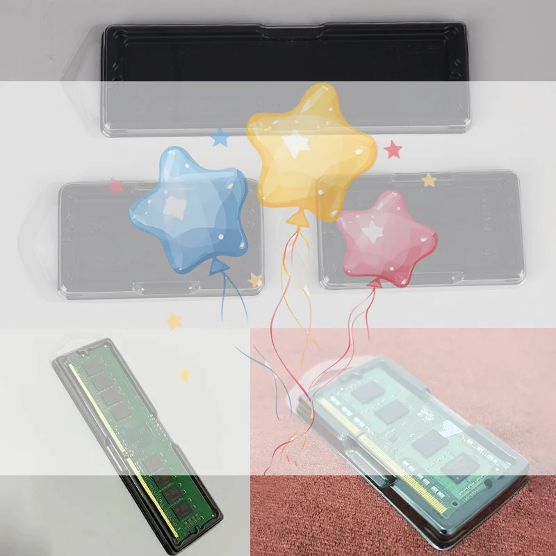 10Pcs DIMM Memory Holder Case Clamshell SO Packaging Box DDR Generation Blister Box For DDR DDR3 DDR4 DDR5