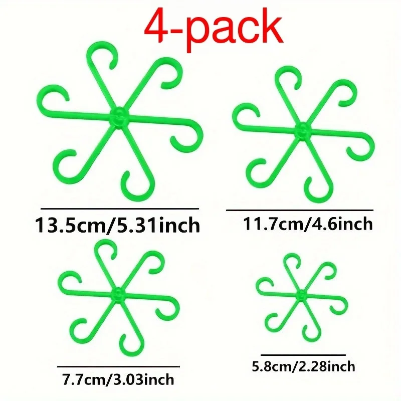 4 Pack Plant Stem Support Clips Adjustable Branch Ties Garden Accessories Plant Support Clips for Vegetables Flowers Support view 5