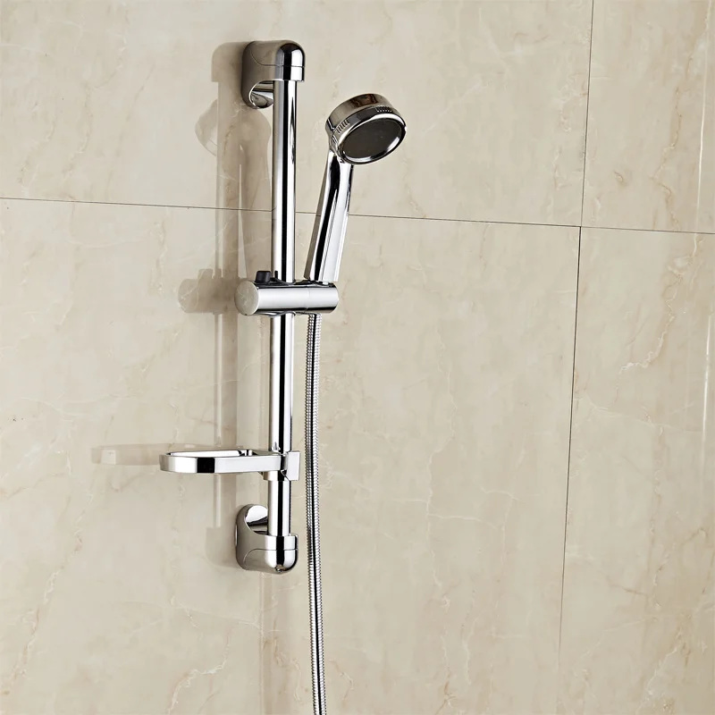 ABS Chrom Clip-auf Seife Tablett Box 22-25mm Einstellbar Dusche Schiene Slide Bar Seife Dish Platten bad Dusche Versorgung Zubehör