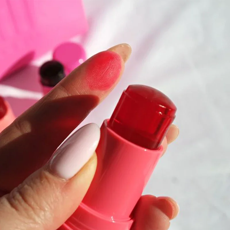 1/2/4PCS Adesivo fard idratante a lunga durata Lucidalabbra Rouge Crema Gelatina Rossetto Guancia Blush Stick Trucco viso Cosmetici