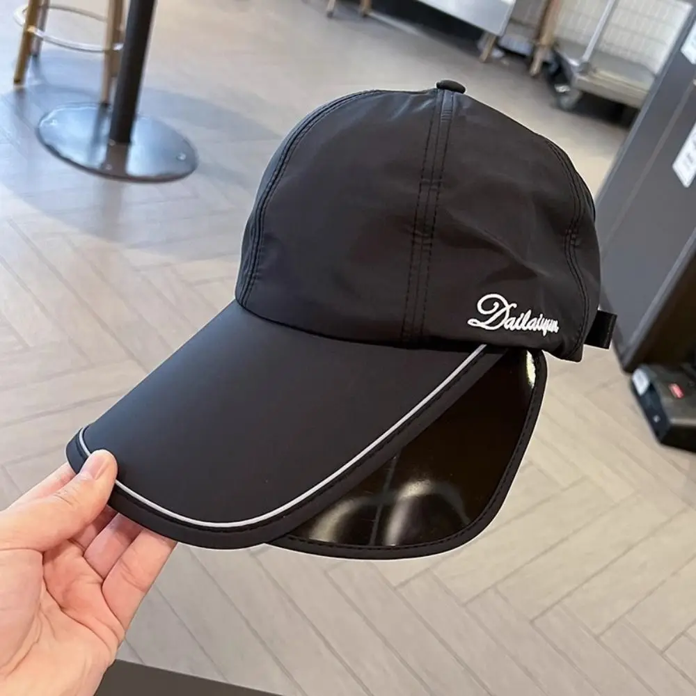 تنفس واسعة حافة واقية من الشمس قبعة بيسبول الأشعة فوق البنفسجية حماية سريعة الجافة قابل للسحب قبعة الشمس ذيل حصان قبعة قناع واقية من الشمس قبعة الصيف