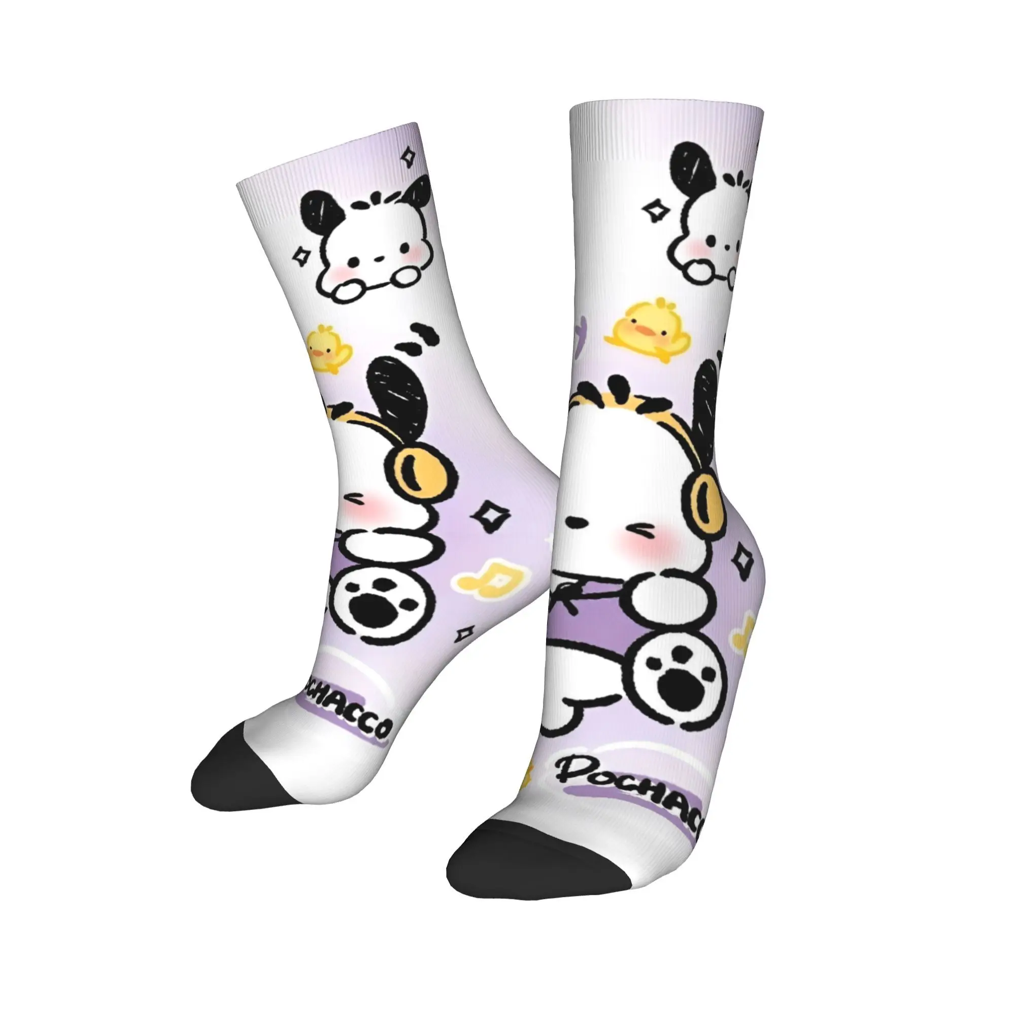 Pochacco sanrio Middle Socks for Women Men Merchandise All Season  Cotton Crew Socks Breathable