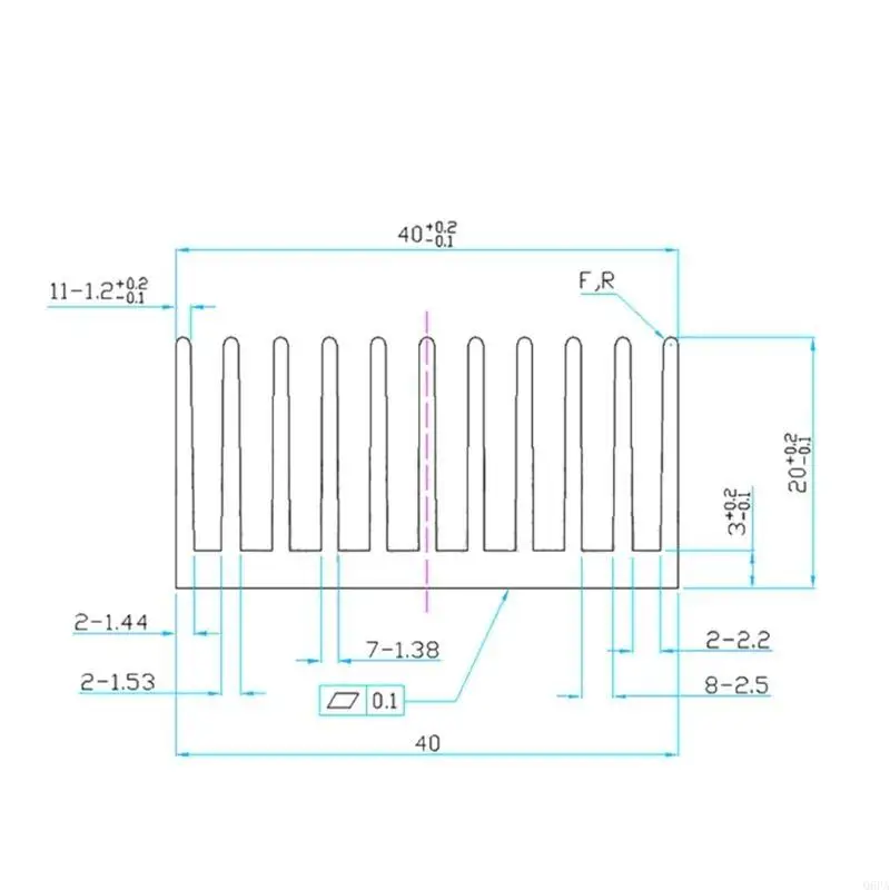 4pcs Heatsink 40x40x20mm Aluminum Heat Sink Cooler for Cooling Raspberry