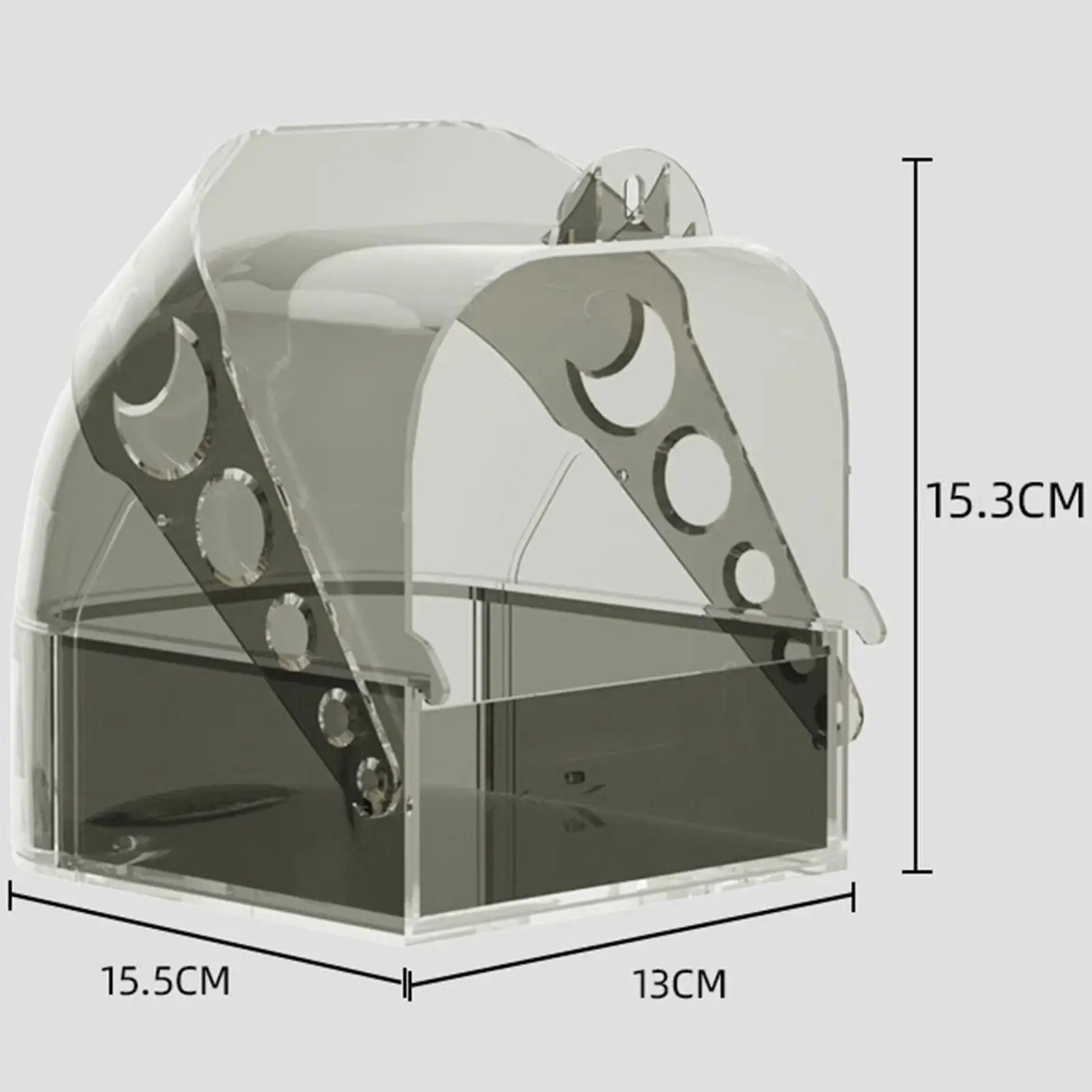 

Multi Use Acrylic Bird Bath Box Small Parrot Bathtub for Cage Accessories Shower for Medium Birds