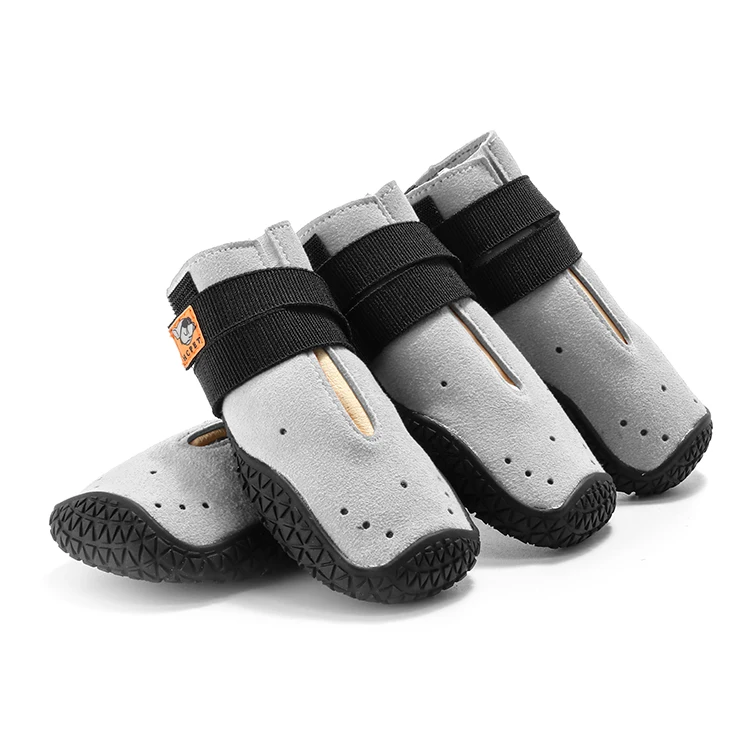 High Quality Wholesale Set of 4 Waterproof Four-sided Elastic Pet Snow Boots Medium and Large Dog Winter Shoes