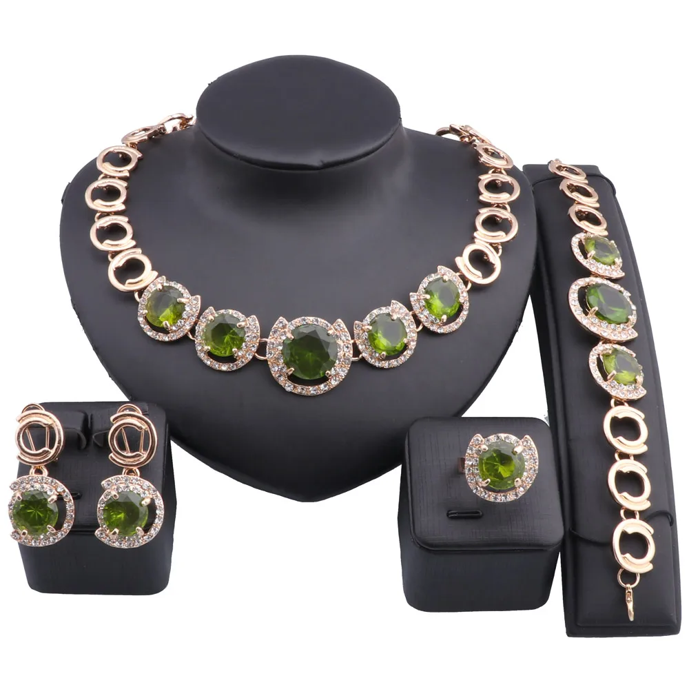 

Женское свадебное ожерелье подружки невесты с кристаллами циркона, браслет, кольцо, серьги, комплект ювелирных изделий для выпускного вечера