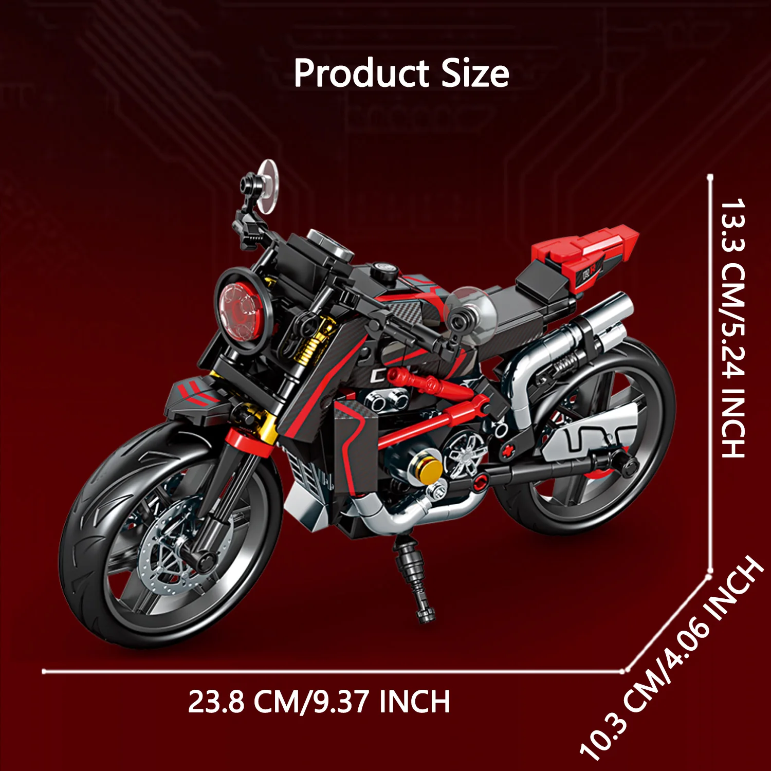 Motorcycle Building Blocks Set, Racing Superbike Model, DIY Assembly Collectible Moto Toy, Christmas Gift