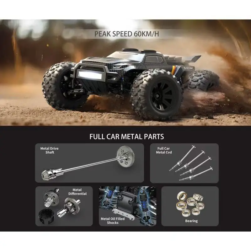 MJX 1/12 Brushless RC Remote Control Car 12212 Four-Wheel Drive Drift Off-Road Vehicle 2.4G High-Speed Car Model Toy For Adult