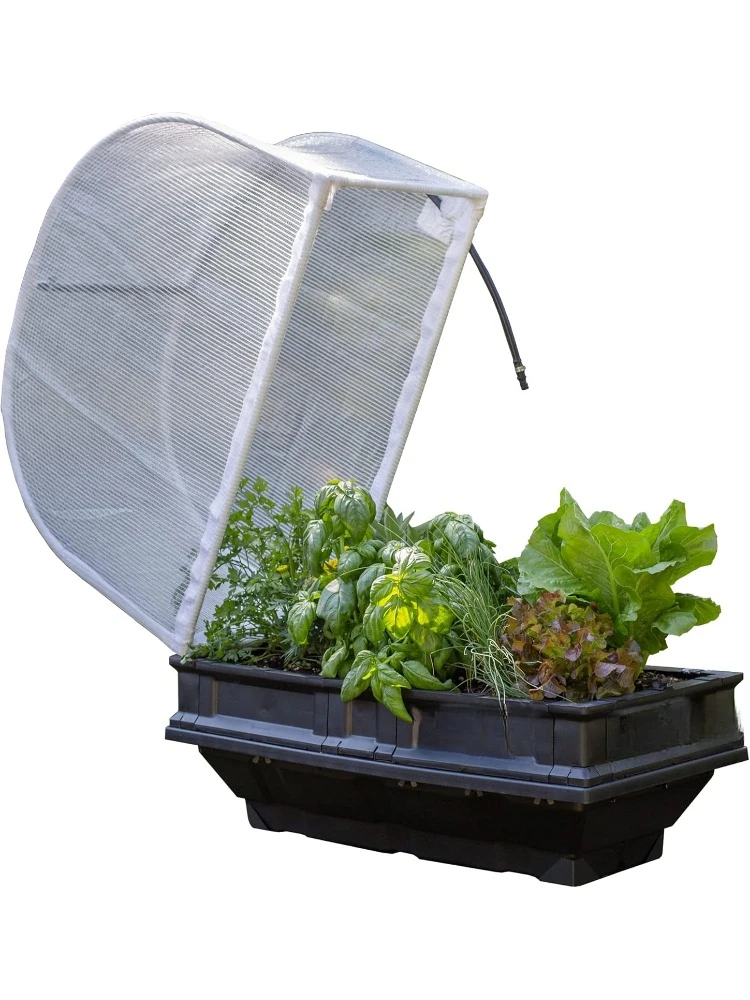 Raised Garden Bed - Self Watering Container Garden Kit with Protective Cover, Easily Elevated to Waist Heigh