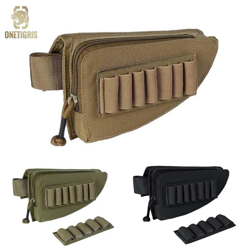 ONETIGRIS Outdoor Tactical Support Cheek Bullet Bag Accessory Bag 98K CS Military Fan Two-in-one Bullet Portable Gun Butt Bag