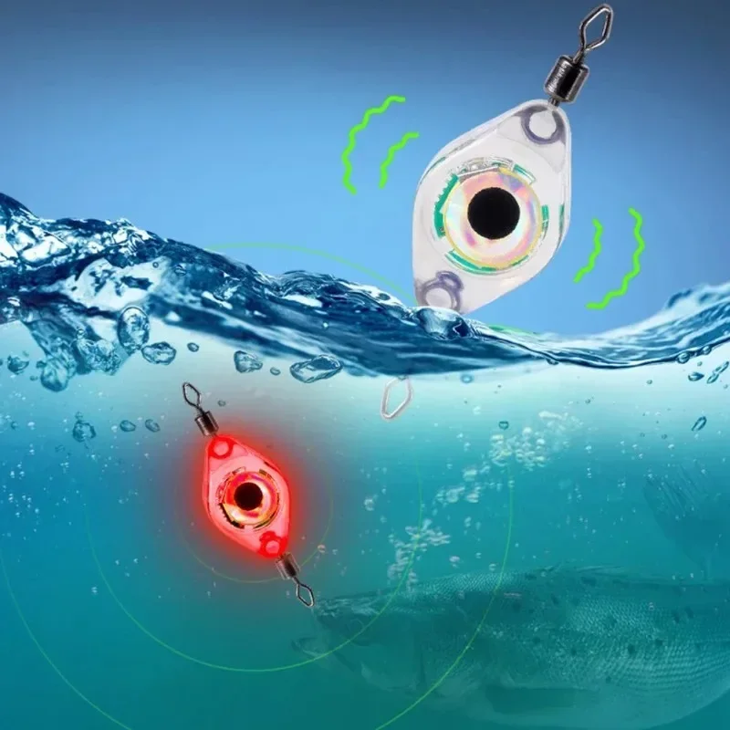 LED Eye Shape Fishing Lure Light, Waterproof, Sensing Deep Drop, Seawater, Freshwater, Underwater, High Bright,Fishing equipment