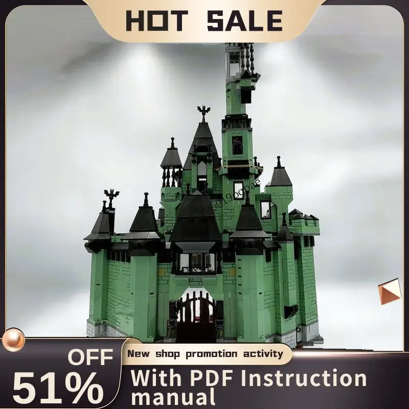 

New 1564Pcs Moc European Medieval Street View Haunted Kingdom Castle Model Diy Creative Ideas Child Toys Birthday Gifts Blocks