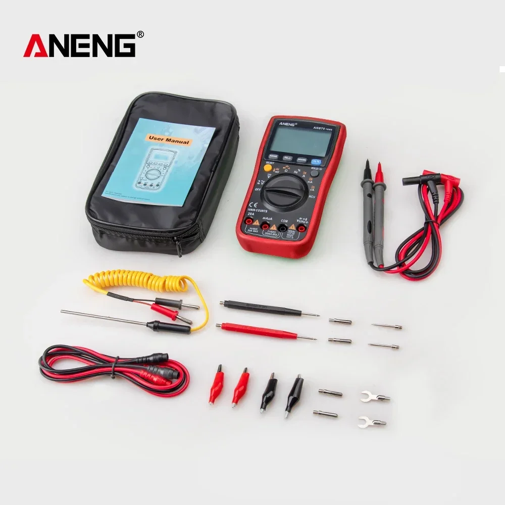 ANENG AN870 Slimme multimeter Digitale professionele 19999 tellingen AC-spanningstester Stroom NCV Capaciteit Weerstand Ohm-testtool