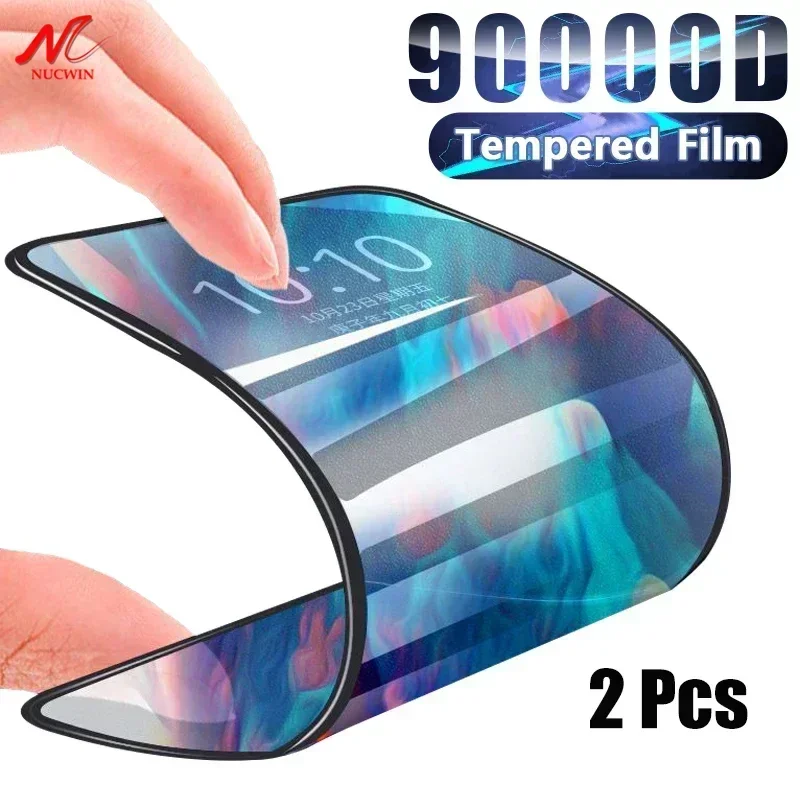 N NUCWIN 2 Pcs Ceramic Screen Protector for iPhone 16 11 12 13 14 15 Pro Max X Xs Xr 7 8 15 Plus High Clear Flexible Soft Film