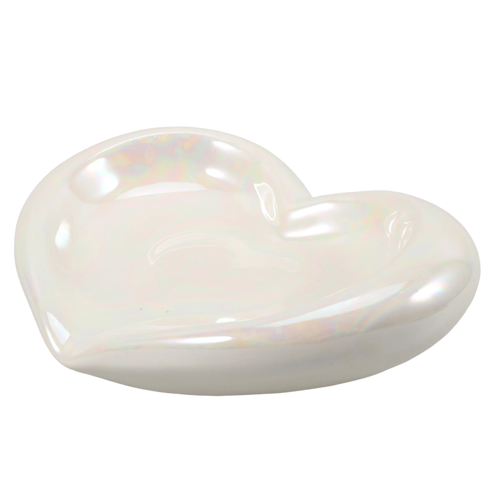 

Heart Shape Ceramic Soap Holder Self Draining Soap Dish Decorative Tray for Bathroom Kitchen Sink Jewelry Plate
