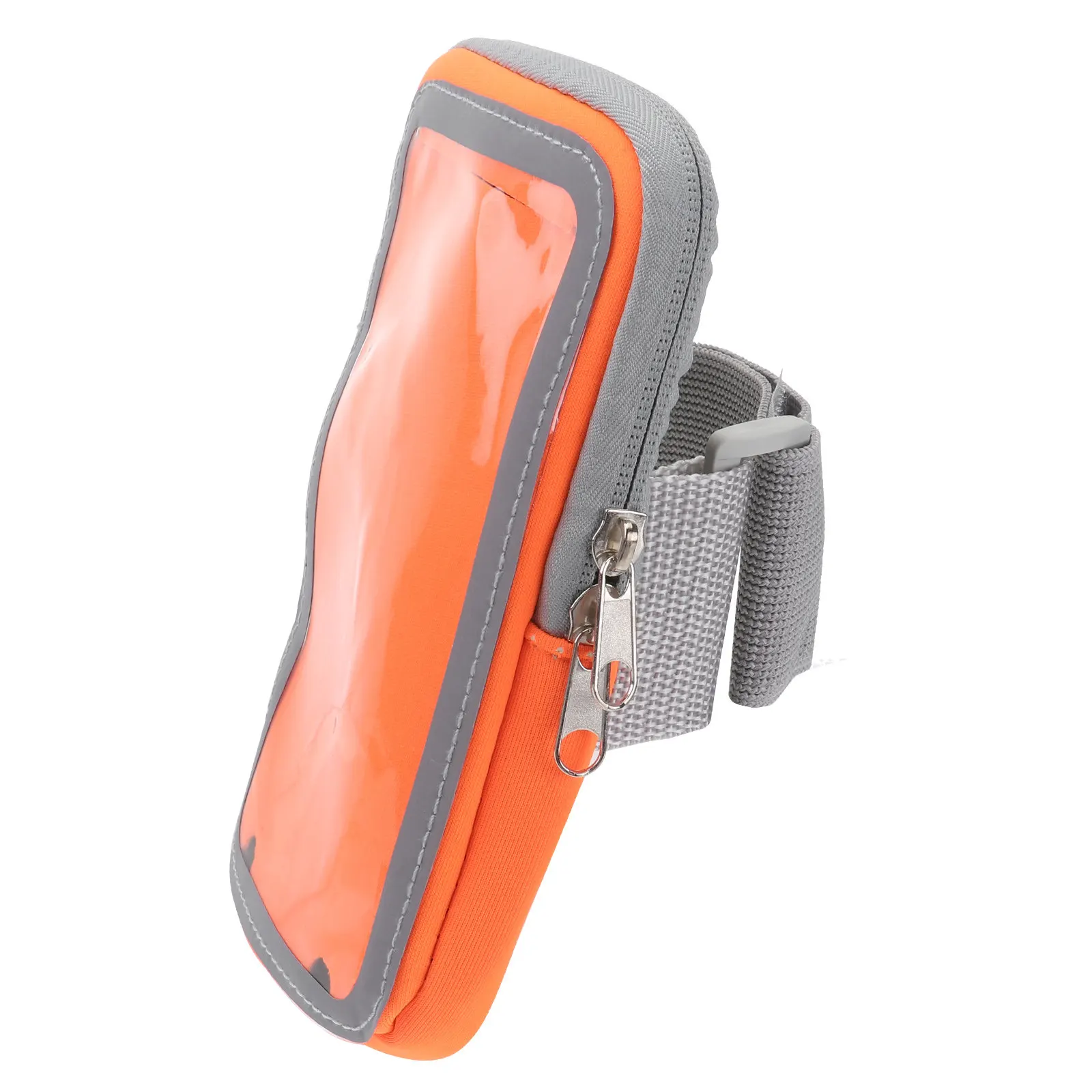 

Sports Arm Bag Waterproof Dacron Adjustable High-Elastic Belt Lightweight Running Pouch for Phone Keys Money Earphones Orange 6
