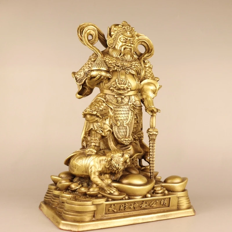 Wu Caishen Xuantan Zhao Heihu Statue Ornament Brass Home Decoration