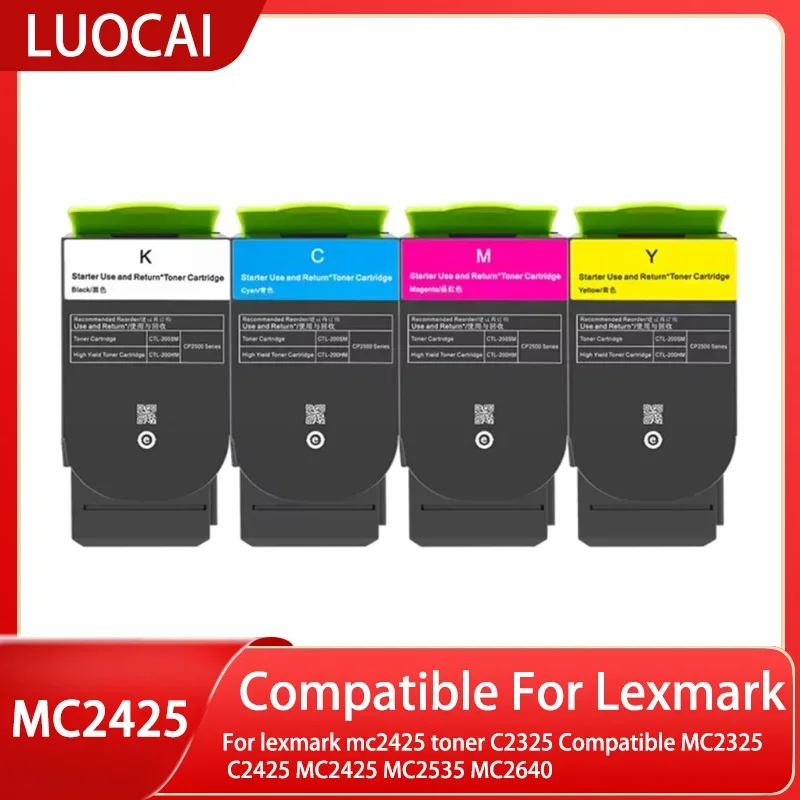 High capacity MC2425 Compatible Toner Cartridge For lexmark mc2425 toner C2325 Compatible MC2325 C2425 MC2425 MC2535 MC2640