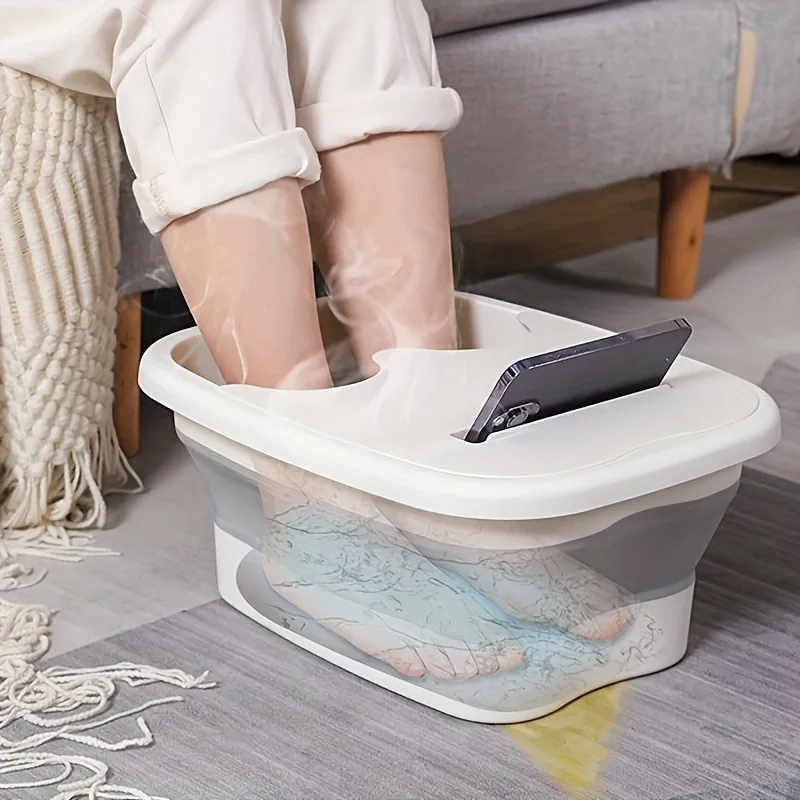 

1pcs The Space-saving Foldable Foot Tub with Foot Massager Is Perfect for A Home Massage Foot Bath.