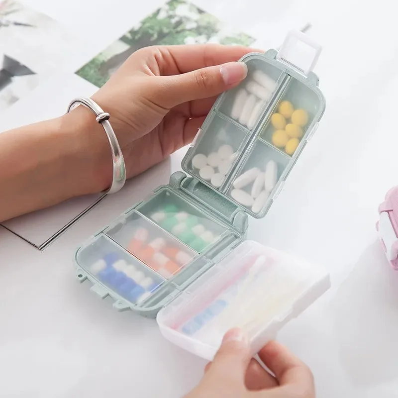 1PC Portable Mini Pill Box - Medical Kits Vitamin Storage Container Health Travel Supplies Compact Pill Organizer