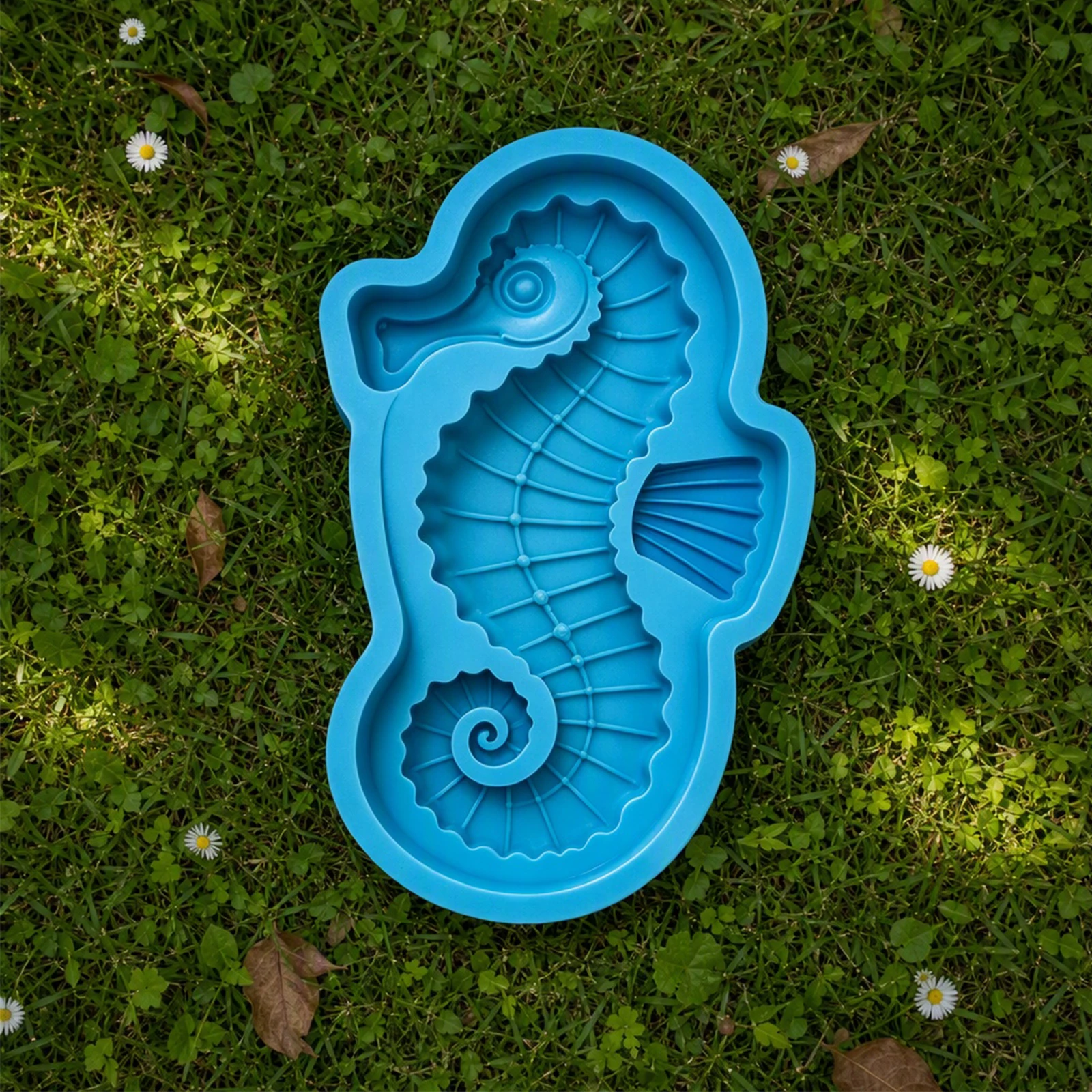 Reusable Garden Mould Ocean Theme Silicone DIY Stepping Stone Concrete Wave Texture Pathway Maker Beginner
