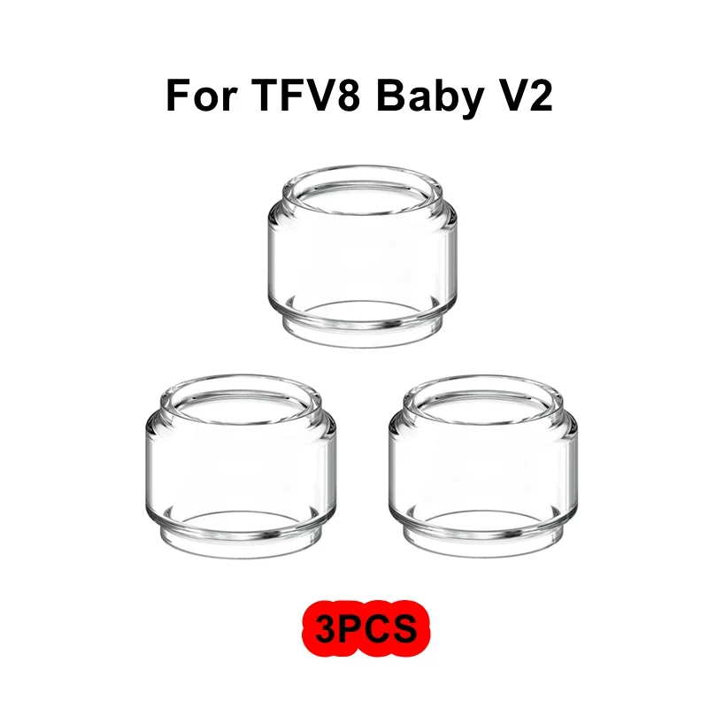 زجاج بديل لـ Smok V8 TFV8 ، كبير X طفل V2 ، إصدار الاتحاد الأوروبي القياسي ، محايد ، عبوة 3