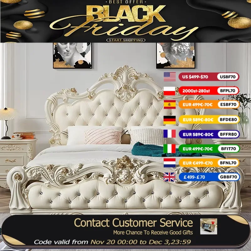 

Luxury Decoration Double Bed Headboard Modern Bedframe Storage Monster Double Bed Full Size Queen Schlafzimmer Bett Furniture