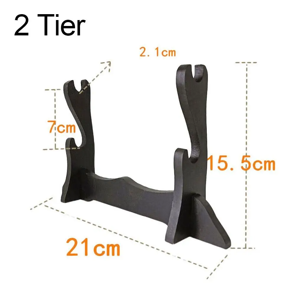 1 ~ 3 Tier Samurai Sword Stand High-quality Black Density Board Display Rack Flute Holder Ruler