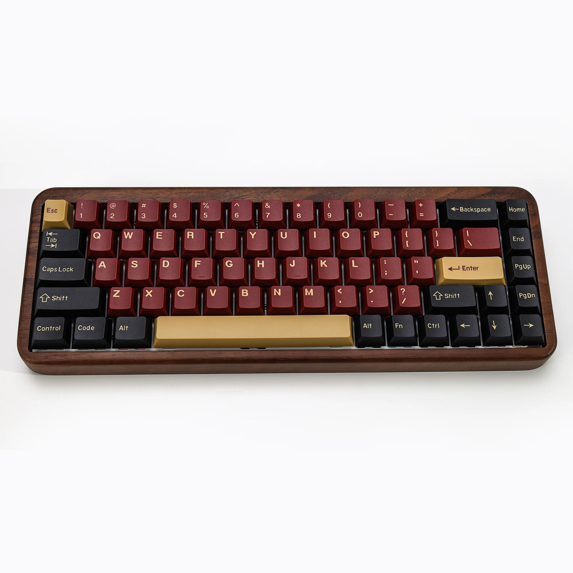 

KBDiy Cherry Profile Keycap Doubleshot PBT GMK Red Samurai Keycaps Mechanical Keyboard Key Caps for 75% AULA F87 Pro GK61 K500