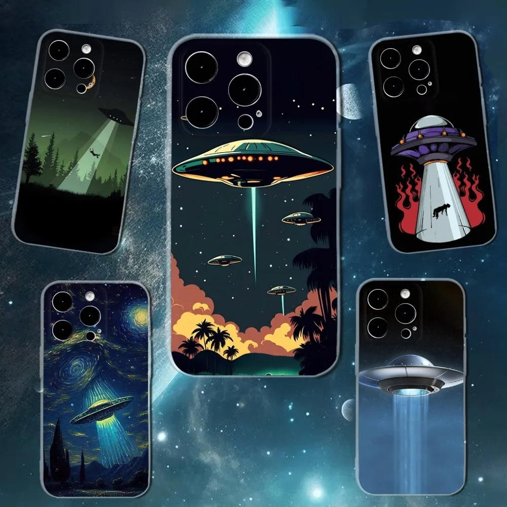 

UFO alias Thing Phone Case For iPhone 16,15,14,13,12,11 Plus,Pro,Max,XR,XS,X,7,8 SE,Mini Transparent Silicone Soft