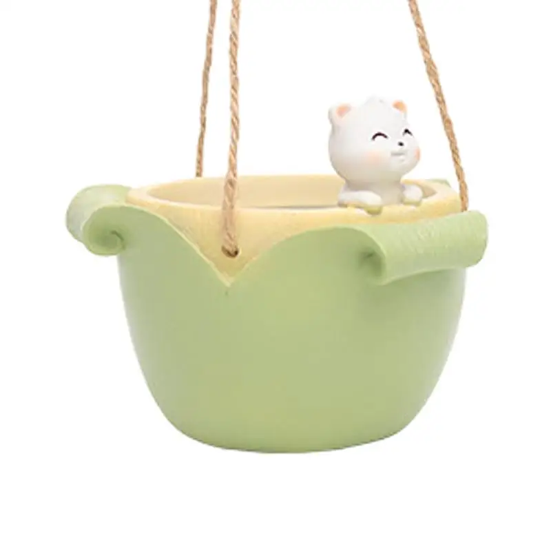 

Hang Planter Corn Animal Hangable Planter Basket Flower Planter For Indoor With Drainage Holes Corn Mango Resin Pots For Cactus