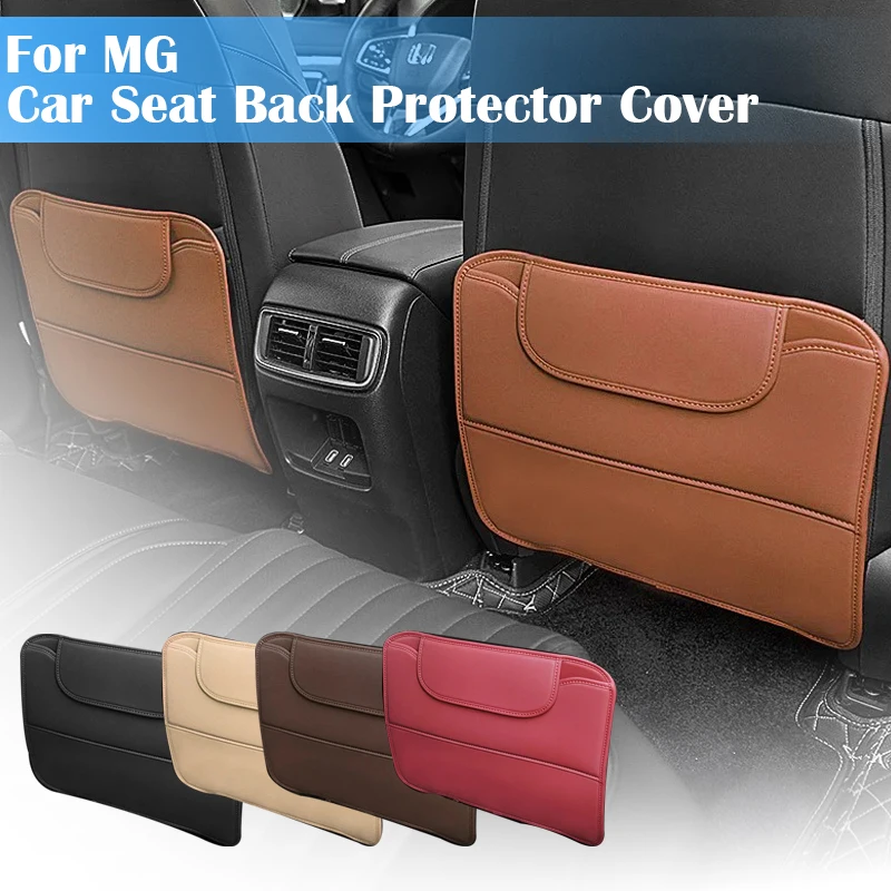 

Leather Car Seat Back Protector With Sponge Filling Kick-Proof For MG 4 MG4 EV Electric EH32 Mulan 2022 2023 2024 2025 Universal
