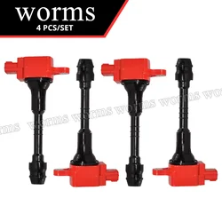 Worms Performance Ignition Coil 4PCS Set Racing For 2002-2006 Nissan Sentra 1.8L L4  22448-6N015