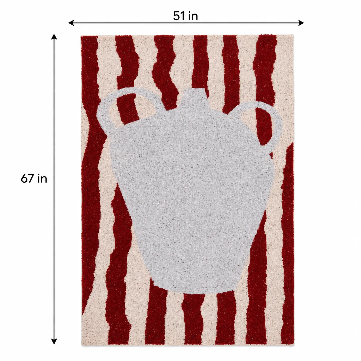 Vintage Vase Pattern Plush Knit Throw Blanket, Soft Fluffy Polyester Fleece Decorative Blanket for Sofa, Bed, Couch & Travel, Machine Washable, All-Season