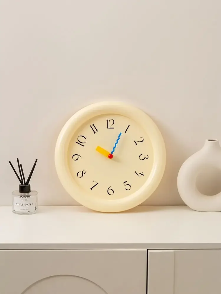 Ins Wind Contrast Bubble Desktop Clock Ornaments Dining Living Room Mute Wall Hanging Clock Watch Home Decoration