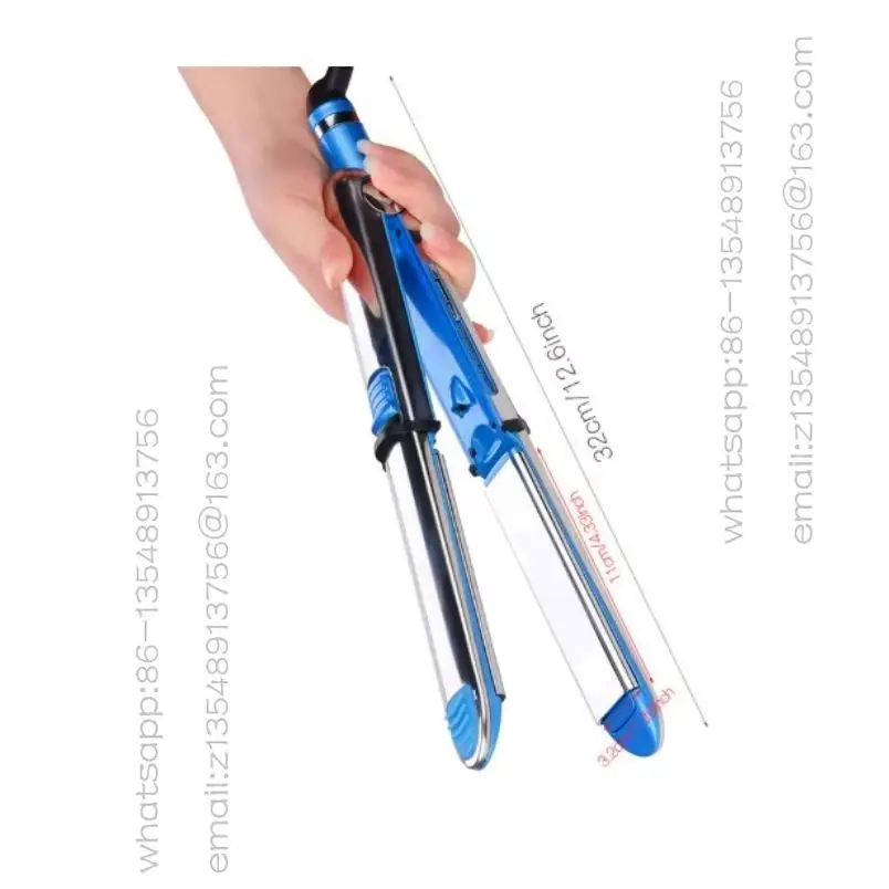 Stainless steel splint multifunctional household hair straightener with its own lock