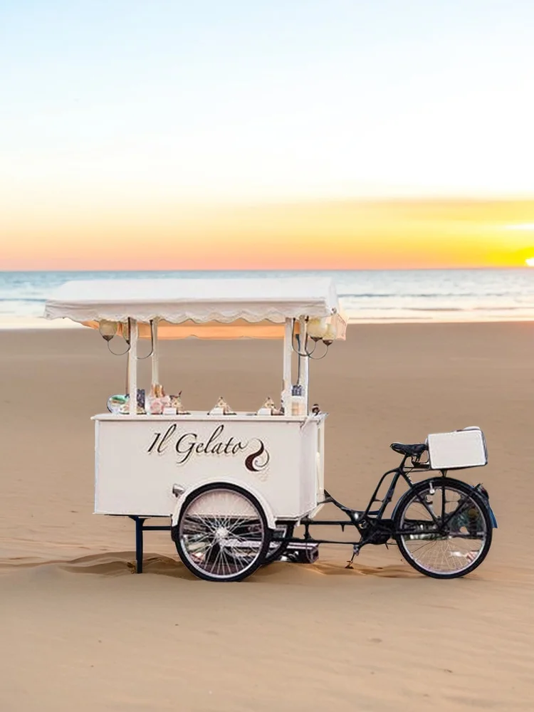 

ice cream truck street view milk tea dessert dining car European tricycle food truck coffee wedding props park