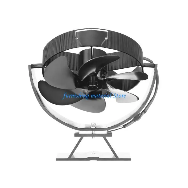 

Y5GD Adjustable 6 Blade Fireplace Heat Distribution Stove Fan Log Stove Thermal Power Quiet Fireplace Winter Warm