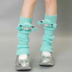 Hatsune Miku Thigh Highs with Kawaii Macaron Colors Cute hatsune miku Lolita Leggings for Girls