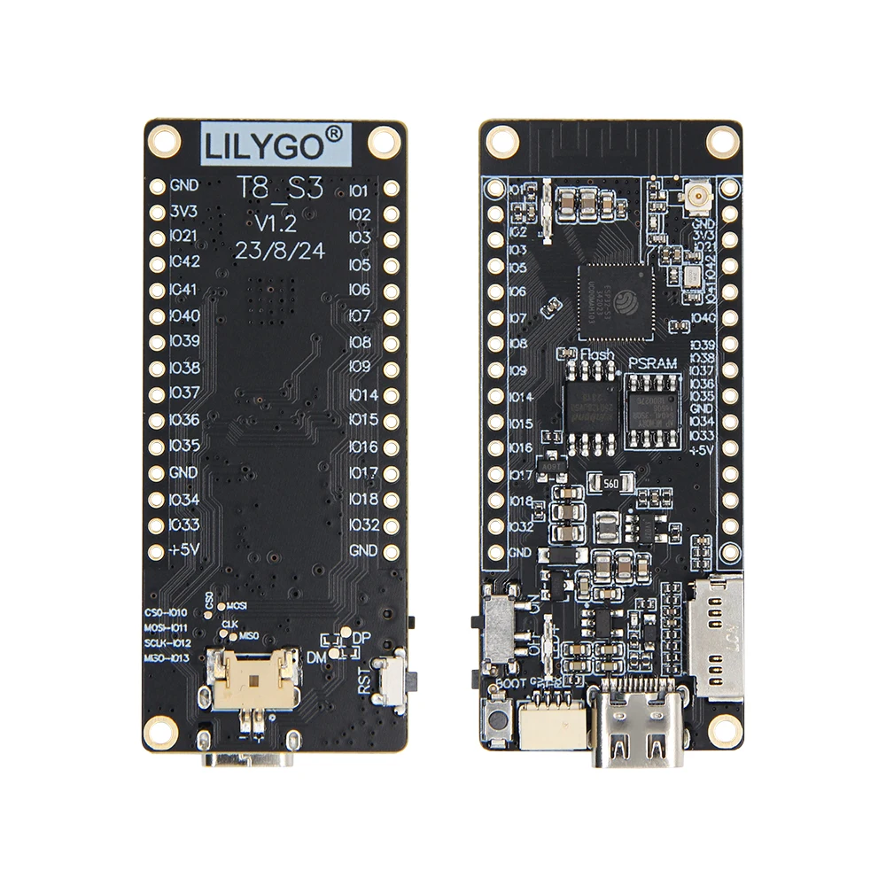 LILYGO® T8 ESP32 Development Board ESP32-C3 ESP32-S3 Module 8MB PSRAM TF Card 3D Antenna WiFi Wireless Bluetooth for Micropython