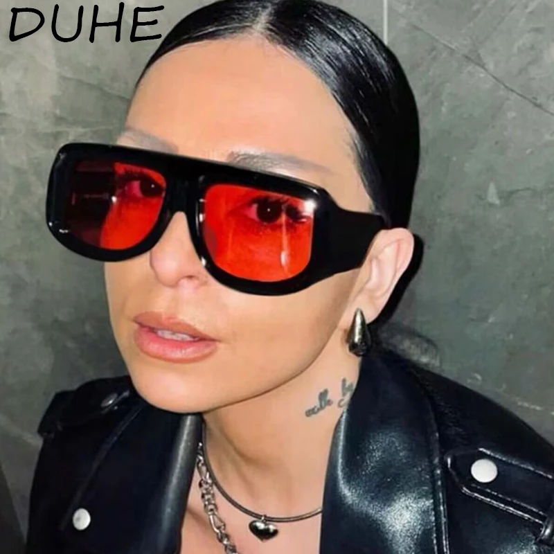 Large Frame Wide Leg Square Sunglasses New Fashion Outdoor Sunscreen Sunglasses High-end Luxury Catwalk Sunglasses wholesale