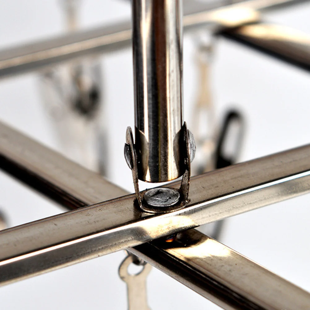 

Stainless Steel Clip Hanger Rack Anti Wind Drying Organizer for Clothes Socks Towels Underwear Scarves Compact Laundry