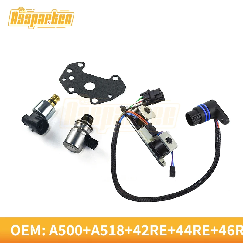 Transmissão Kit solenóide para Jeep Dodge, 42RE A518 44RE 46RE, 1996-1999 Rostra e Borgwarner, de 4 peças 52118500AB A500 22954C, Novo